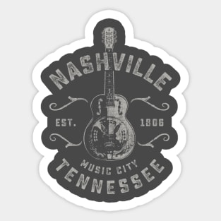 Nashville Music City USA Vintage Sticker